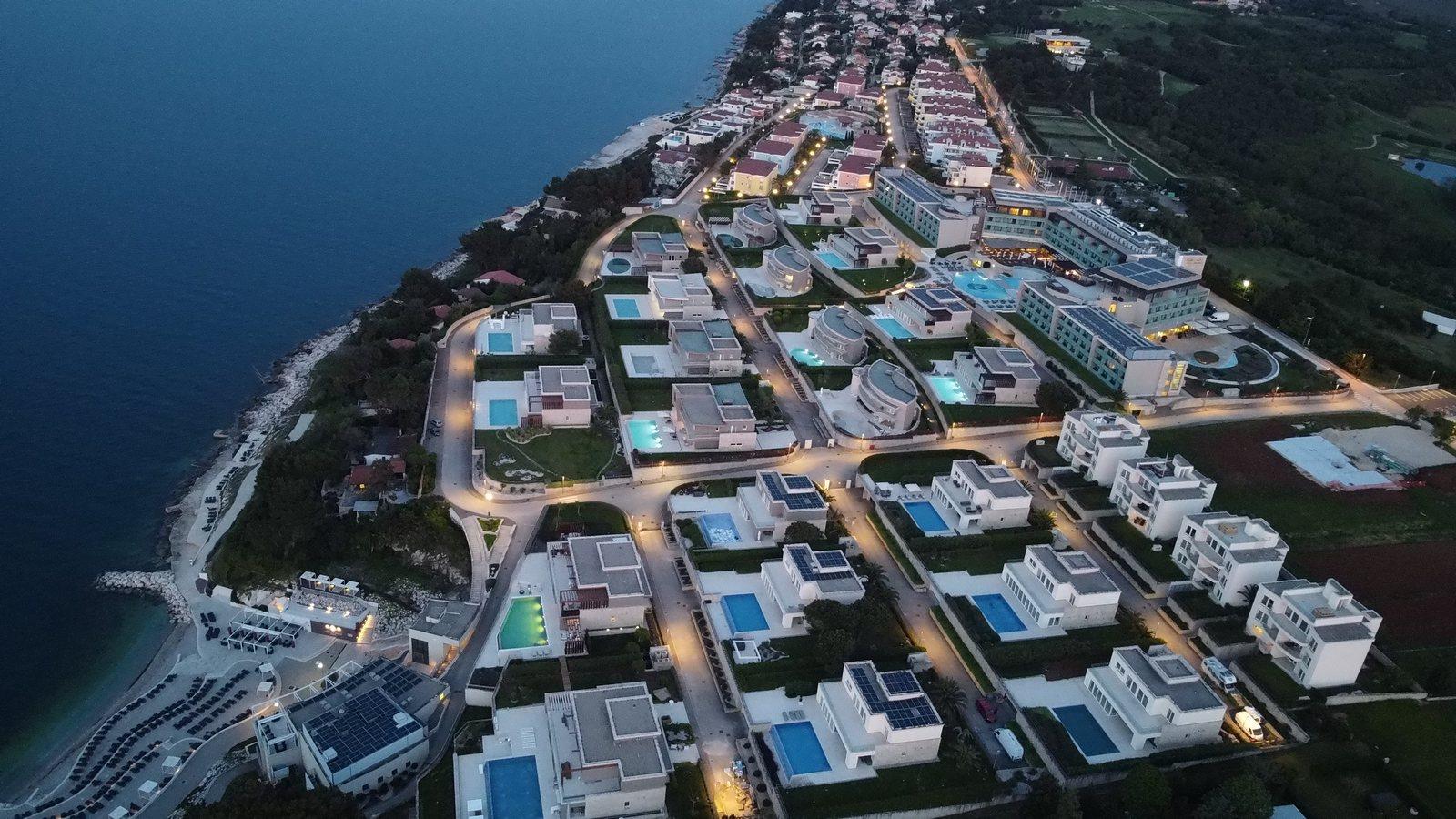 View of the coast and sea near Lusso Mare Istria